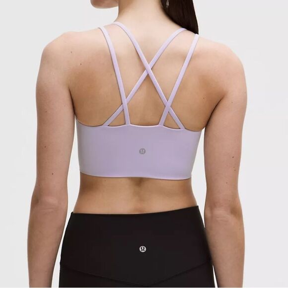 Lululemon Lavender Frost Like A Cloud Ribbed Longline Light Support Bra - Picture 9 of 10